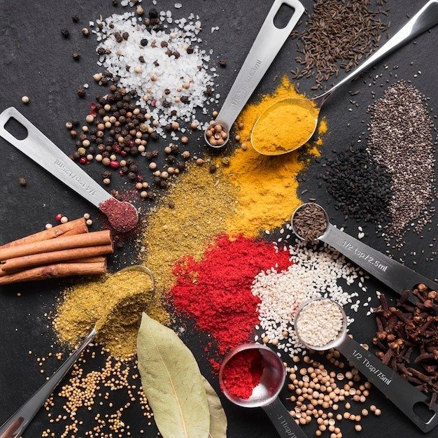 top view spoons with colorful sp.jpg